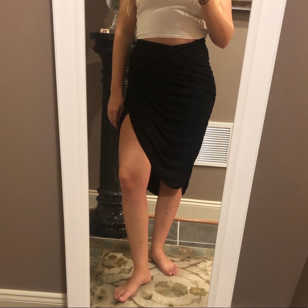 Free People Black Midi Skirt